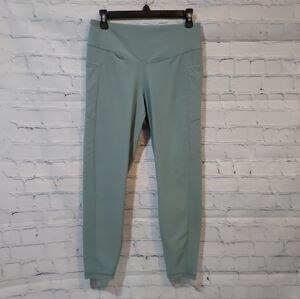Old Navy L Active Powersoft Go-Dry High Rise Leggings Sage Green Running Yoga